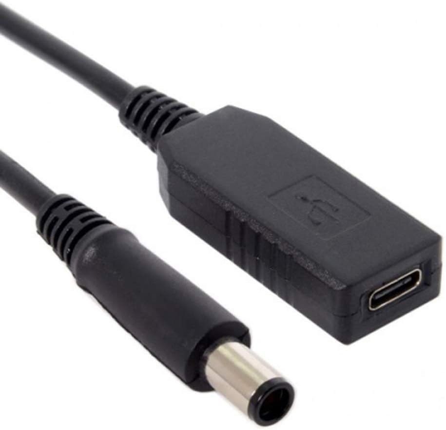 SYSTEM-S USB 3.1 cable 23cm Type C female to DC 20V 7.4 x 5.0 mm male charging cable
