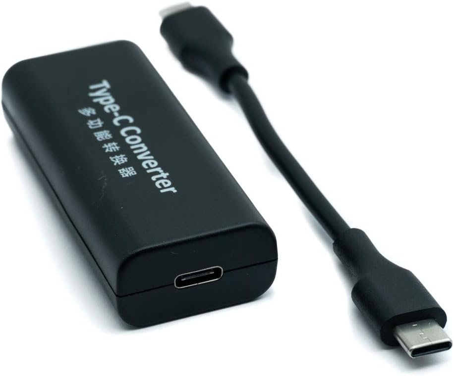SYSTEM-S USB 3.1 millistykki af gerðinni C kvenkyns í DC 20 V 7,9 x 5,5 mm kvenkyns hleðslusnúra