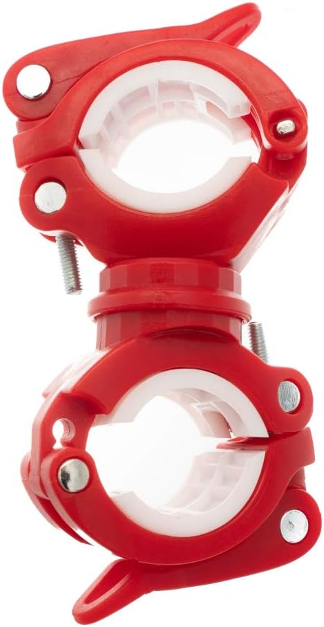 SYSTEM-S bicycle mount attachment in black red for lamp bicycle pump