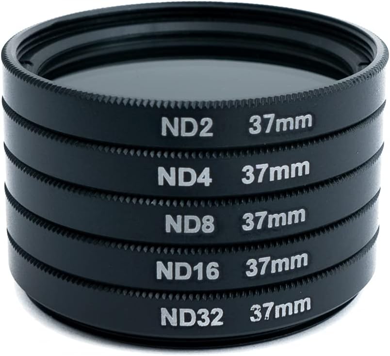 System-S ND síusett 37 mm hlutlaus þéttleikasía grá sía með hulstri fyrir iPhone 12 Pro svart