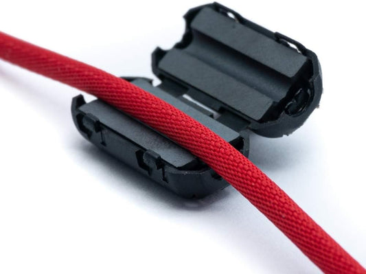 SYSTEM-S 5x Ferrite core 9 mm Ø split ferrite toroidal core sheath wave filter for cable