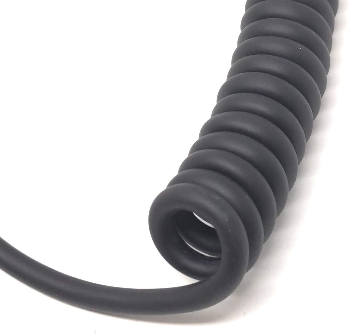System-S USB C 3.1 í USB A hornlaga spíralkapall 50 - 100 cm