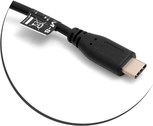 System-S USB-C cable 28cm USB 3.1 Type C plug to USB A 3.0 90 degree left angled plug