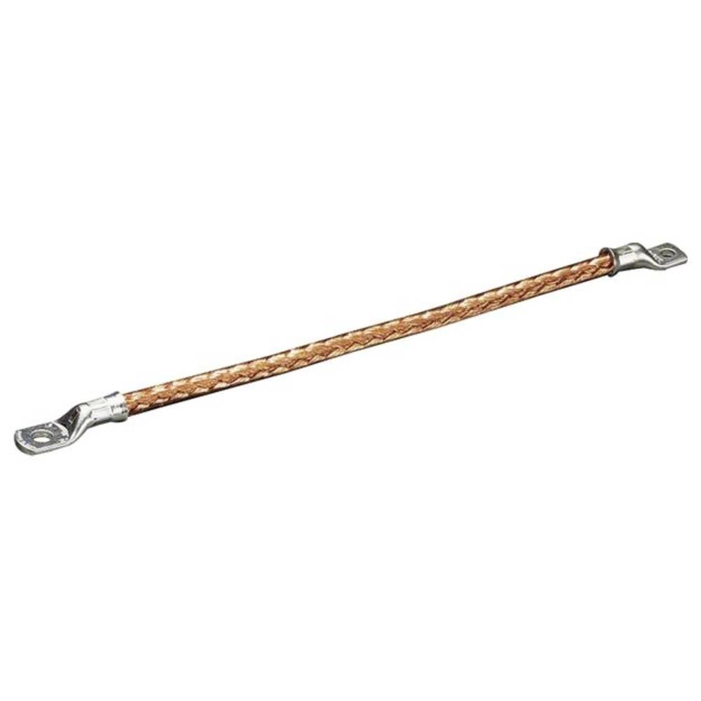 Hager Univers N 25 mm² jarðstrengur af B-gráðu, 300 mm langur, með 6/8 mm kapalklemmum á báðum endum.