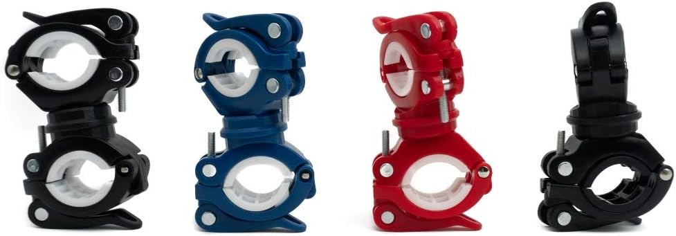 SYSTEM-S Fahrrad Halterung Befestigung in Schwarz Weiß für Lampe Fahrradpumpe