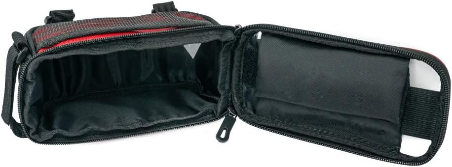 SYSTEM-S Fahrrad Tasche Halterung in Rot Befestigung für Smartphone