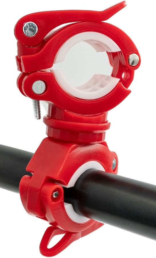 SYSTEM-S bicycle mount attachment in black red for lamp bicycle pump