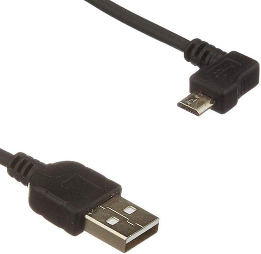 System-S Micro USB snúra gagnasnúra hleðslusnúra vinklaður tengi 30 cm