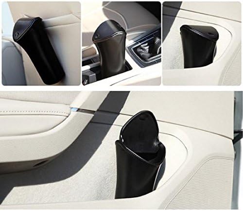 SYSTEM-S Car Mini Trash can with lid in black