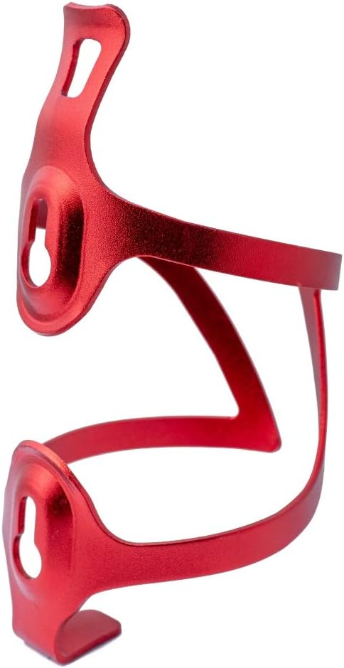 SYSTEM-S bicycle bottle holder mount made of metal in red