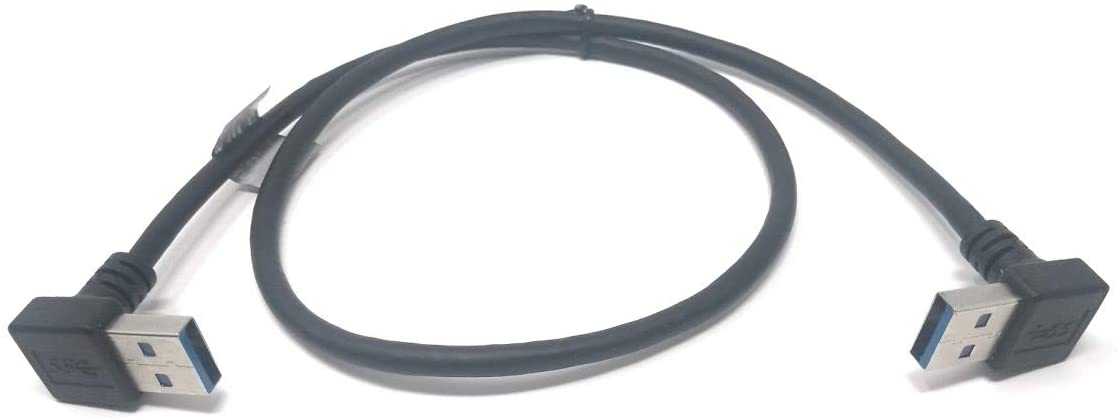 System-S USB Type A 3.0 í USB Type A 3.0 snúra, niðurhallaður, 59 cm