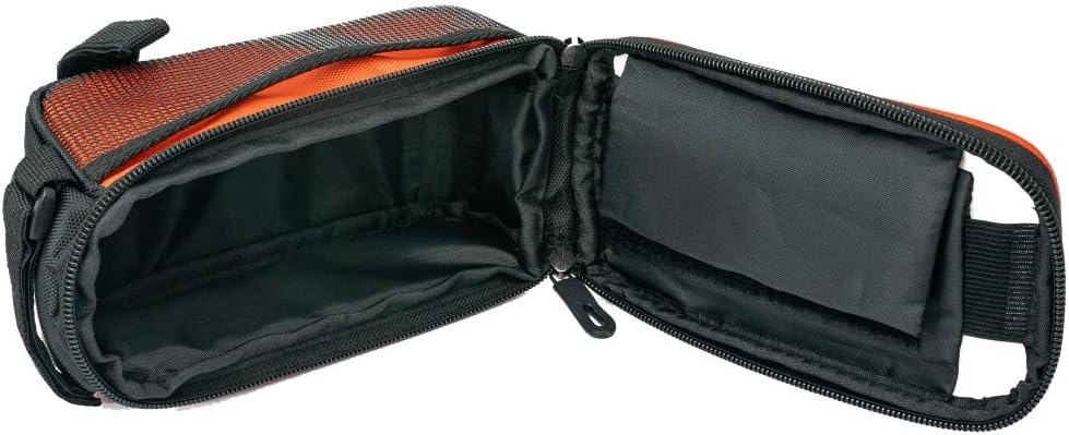 SYSTEM-S Fahrrad Tasche Halterung in Orange Befestigung für Smartphone