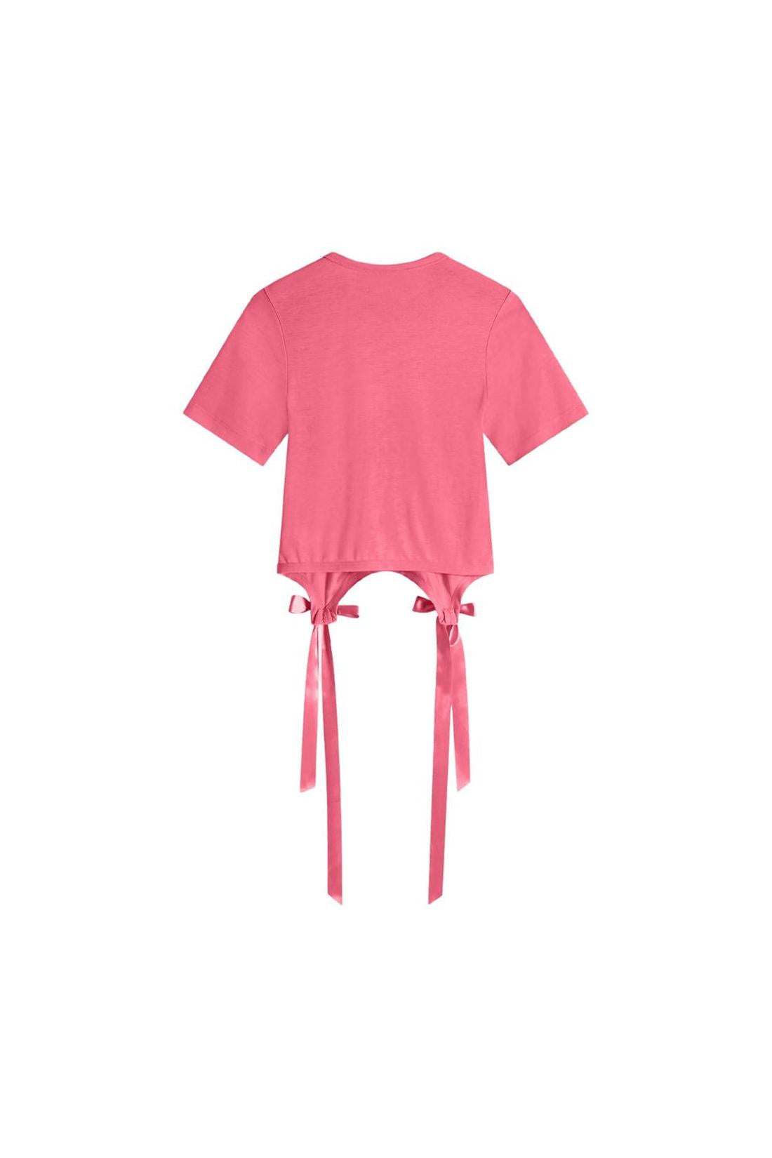 T-Shirt Mit Schleife - Simone Rocha - Baumwolle - Zartrosa