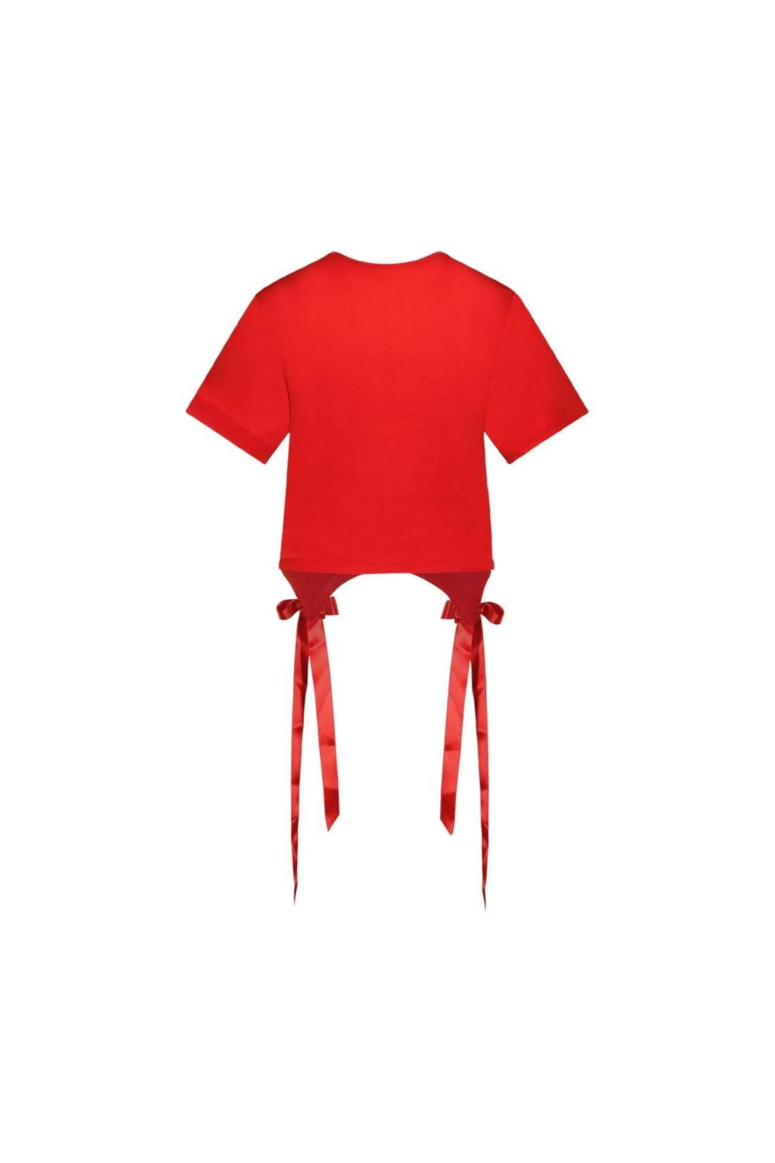 Bow Tails T-Shirt - Simone Rocha - Synthetik - Rot