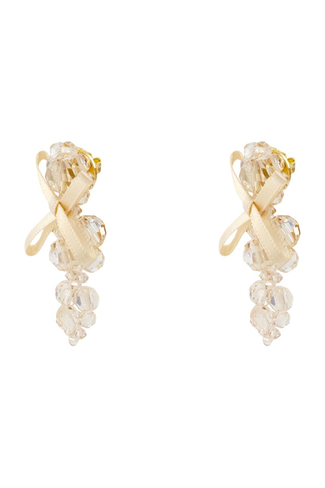 Petite Bow Ohrringe - Simone Rocha - Crystal - Gelb