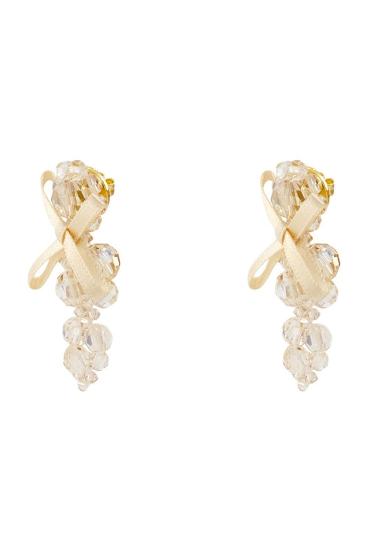 Petite Bow Ohrringe - Simone Rocha - Crystal - Gelb