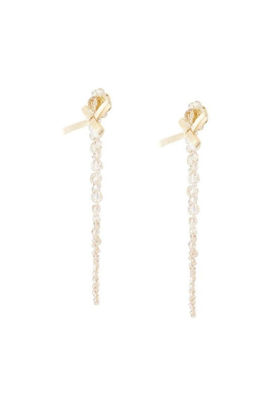Petite Bow Drip Ohrringe - Simone Rocha - Crystal - Gelb