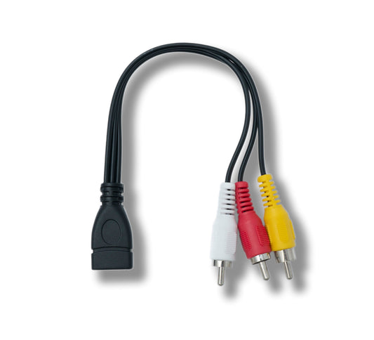 SYSTEM-S Cinch RCA cable 20 cm 3-pin plug to USB 2.0 Type A socket Audio