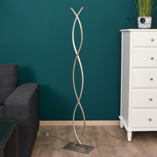 B-grade Lindby curved LED floor lamp Bobi standing lamp reading lamp LA580