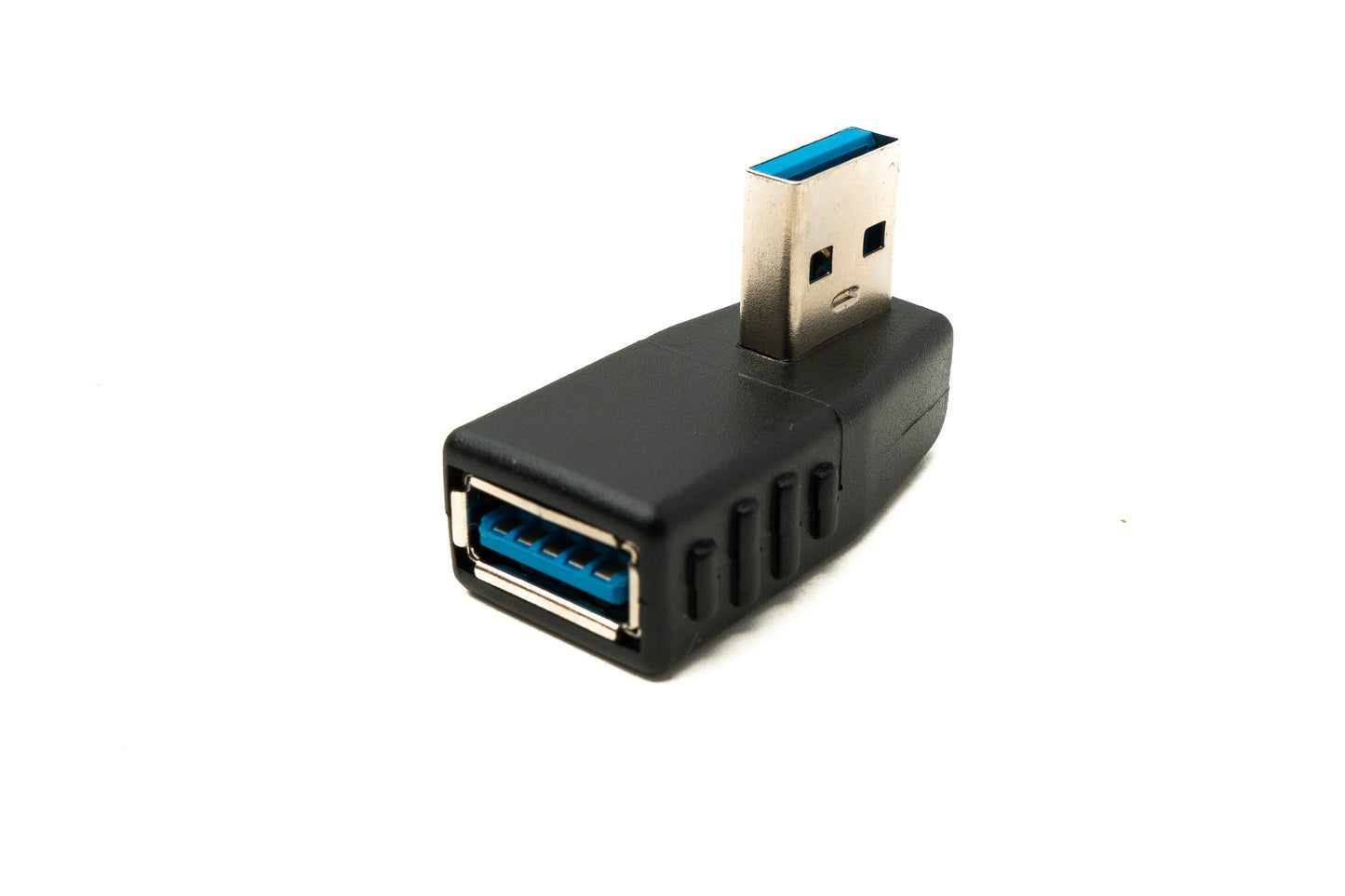 SYSTEM-S USB Type A 3.0 (kvenkyns) í USB Type A 3.0 (karlkyns) 90° rétthyrndur tengill