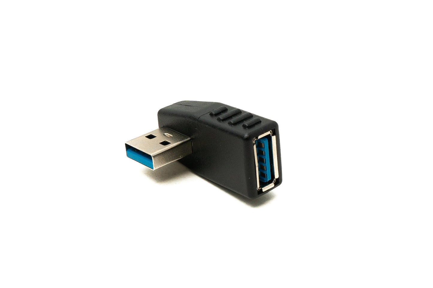 SYSTEM-S USB Type A 3.0 (kvenkyns) í USB Type A 3.0 (karlkyns) 90° rétthyrndur tengill