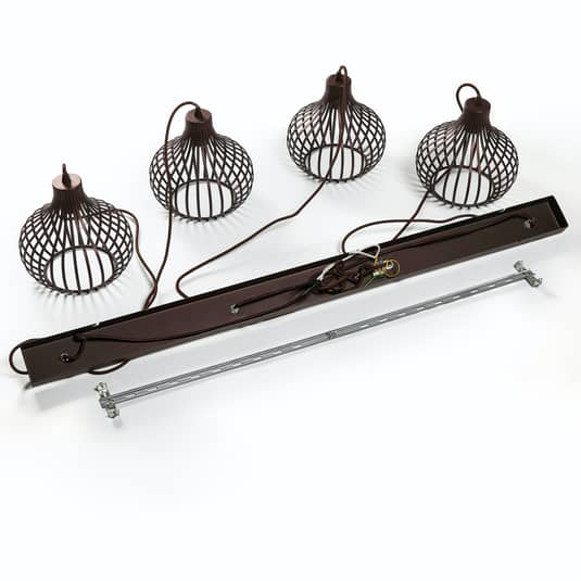 B-stock Lindby Frances hanging lamp hanging lamp pendant lamp lamp light brown, 4 fl.345