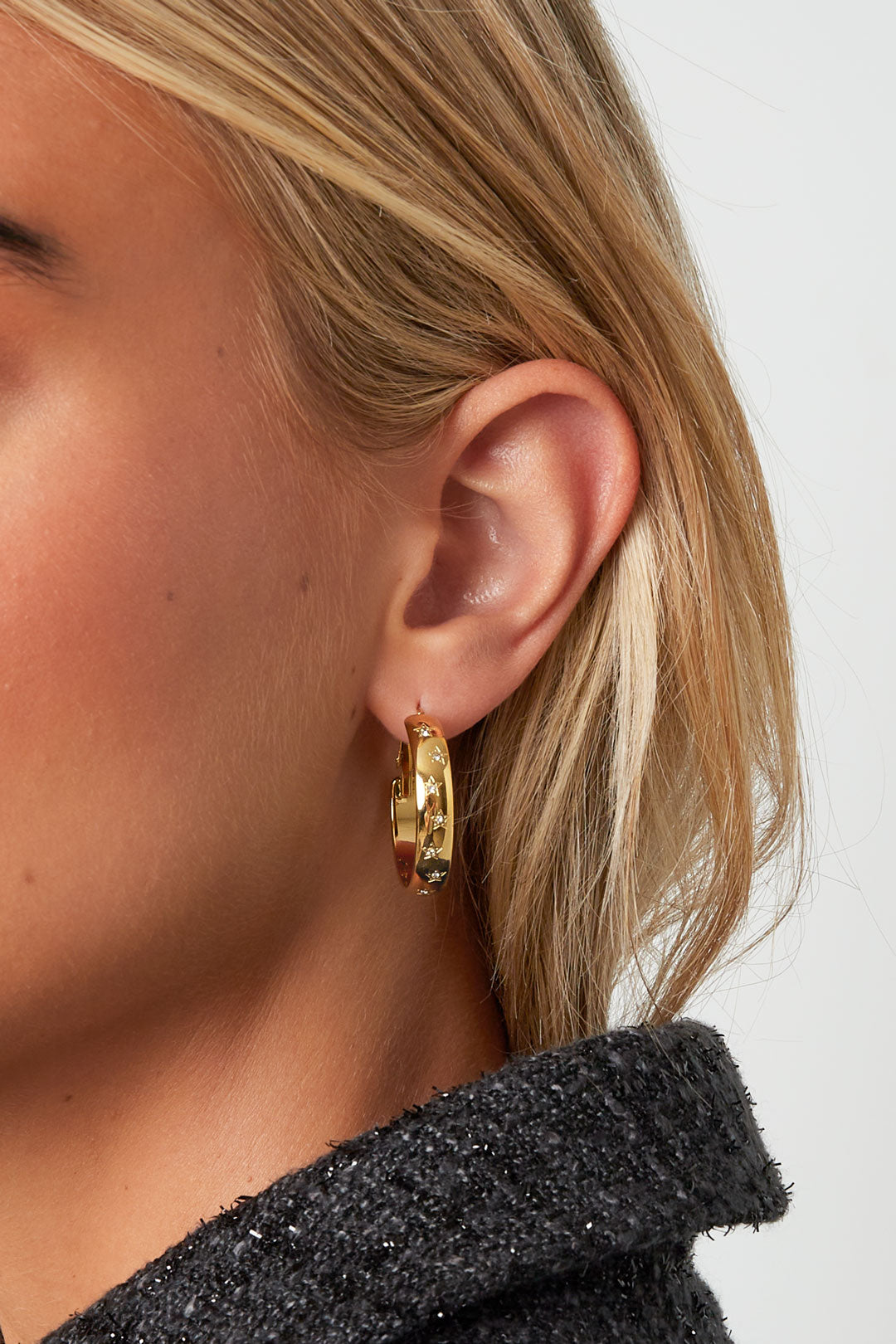 Trendige Star Hoops Ohrringe