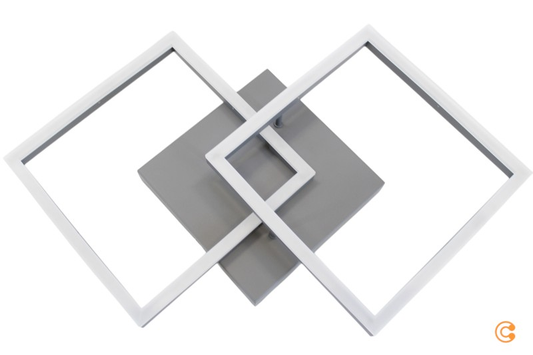 B-grade Fabas Luce LED ceiling lamp Bard ceiling lamp 45x45 cm 2-light LED anthracite 720