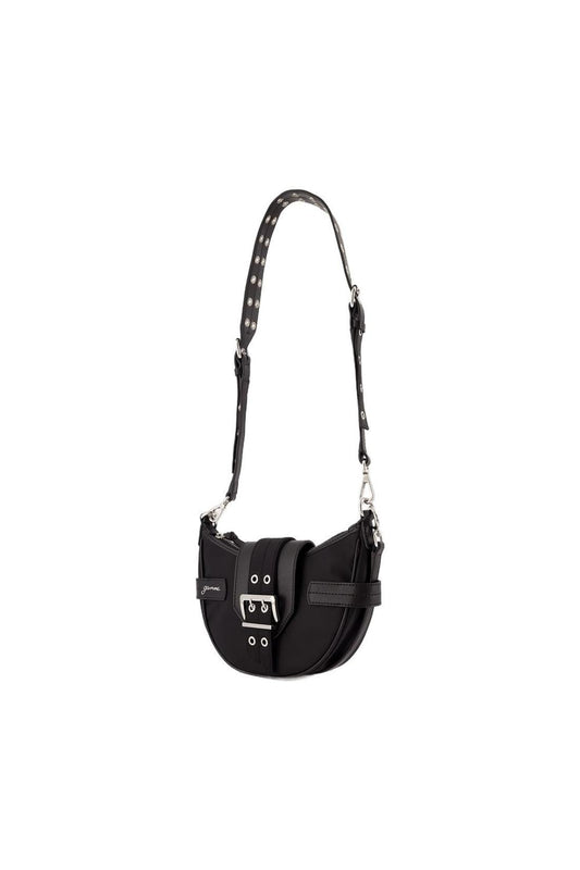 Bucky Small Schultertasche - Ganni - Nylon - Schwarz