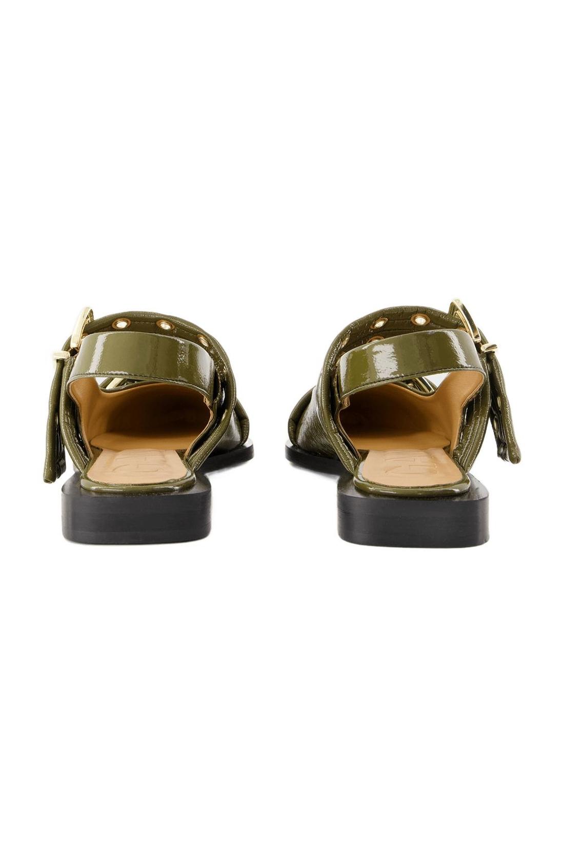 Feminine Ballerinas - Ganni - Synthetik - Grün