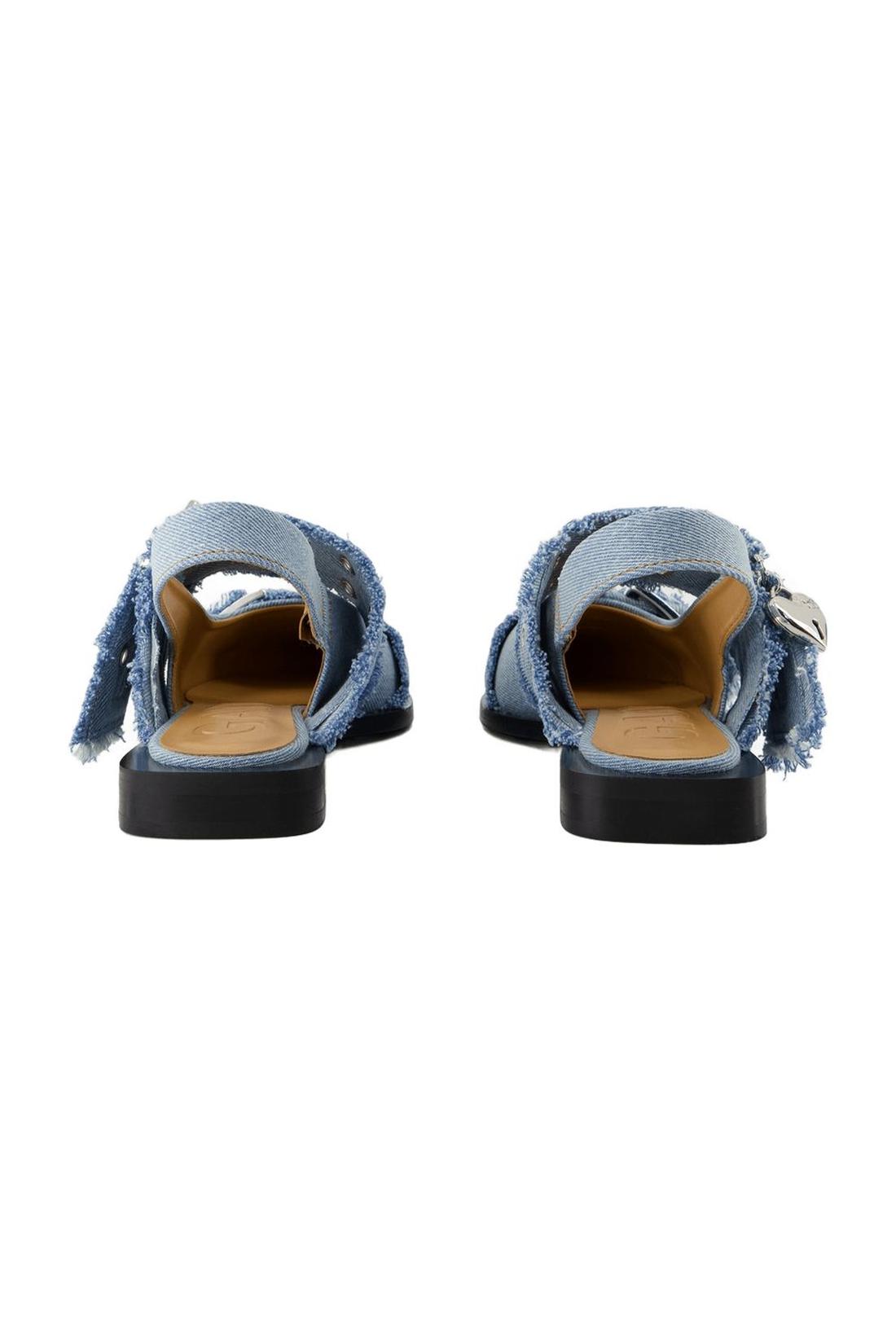 Charms Ballerinas - Ganni - Denim - Blau