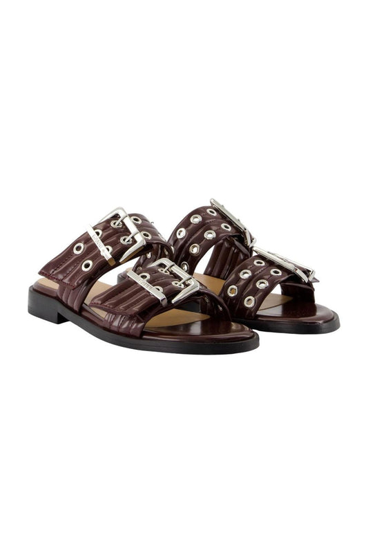 Feminine Sandalen - Ganni - Synthetik - Bordeaux