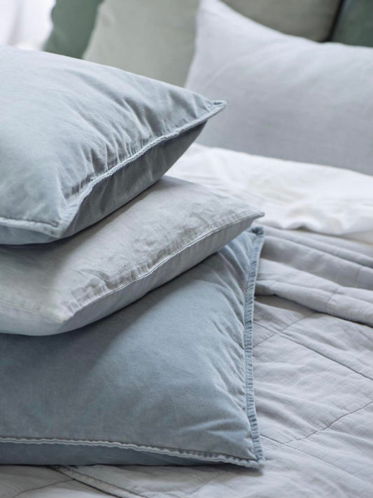 Decorative cushion velor blue shade 52x52cm