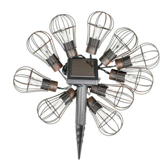 Lichterkette Solarlichterkette Solar Gartenbeleuchtung Balkon Deko LED warmweiß