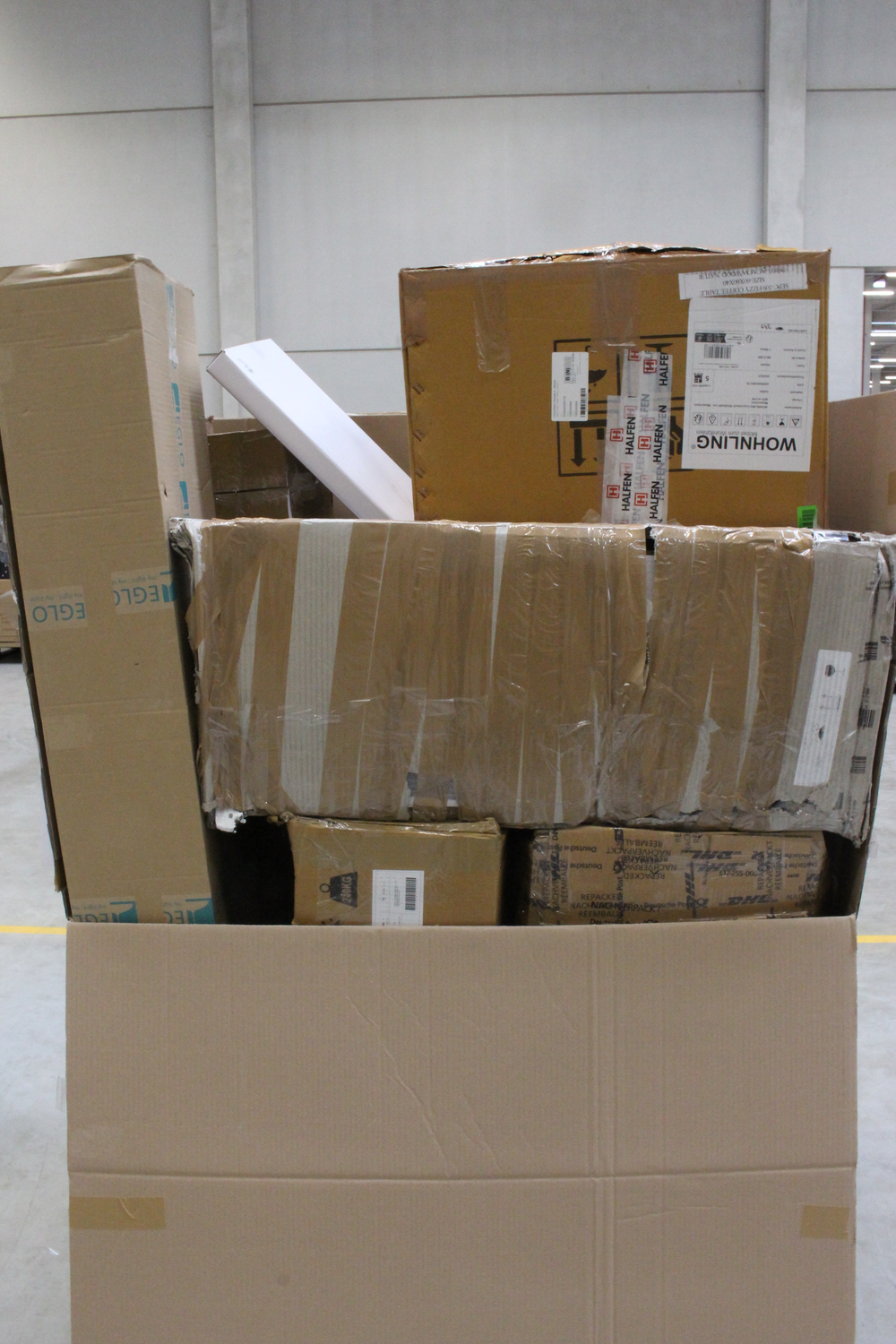 B-lager, gallað, óprófaðar skil, sértilboð, eftirstöðvar, heimilishúsgögn, 15 stykki