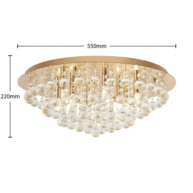 Lindby Gillion loftlampi í B-flokki, hengilampi, loftljós, stofuljós, G9 8 ljós, 146