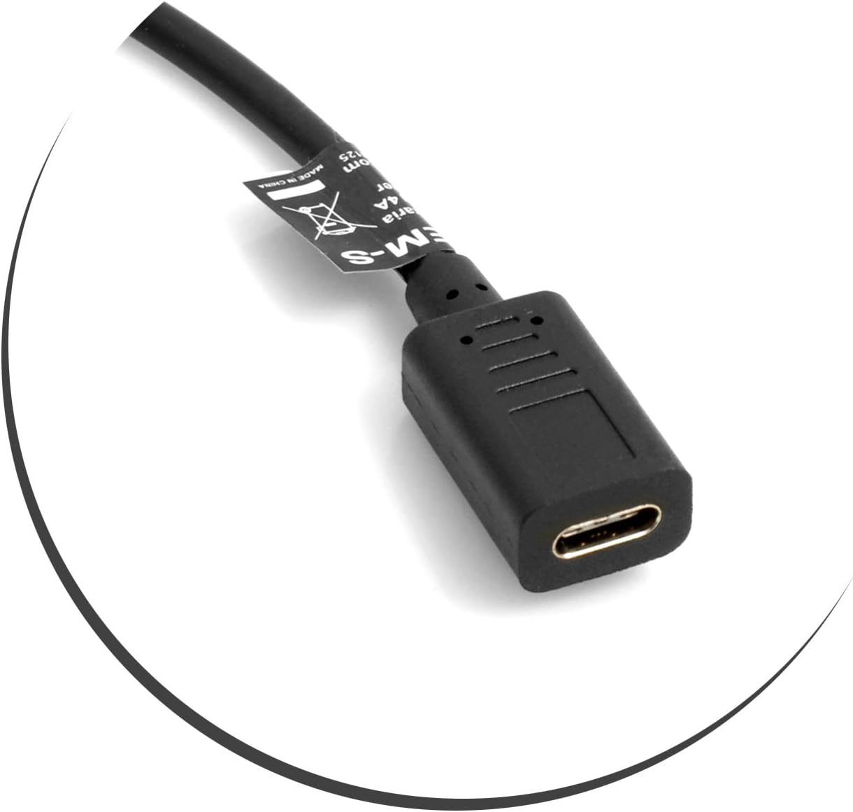 System-S USB Type C í USB Type A 2.0 snúra, 30 cm