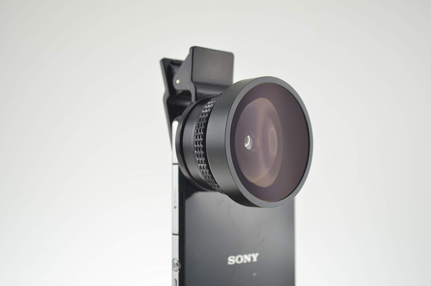 SYSTEM-S Fisheye og Macro 37 mm linsa með klemmu og hlífðarhulstri fyrir snjallsíma