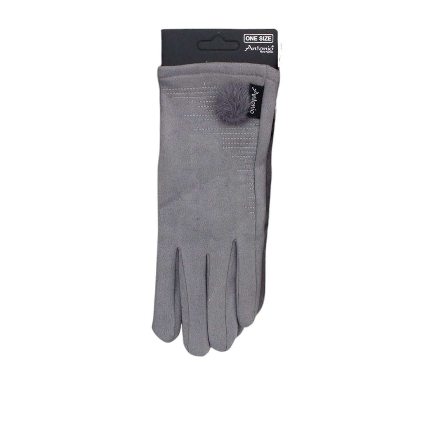 Winter Damen Handschuh Puschel » Winterhandschuhe mit Bommel » Fingerhandschuhe mit Touchfunktion