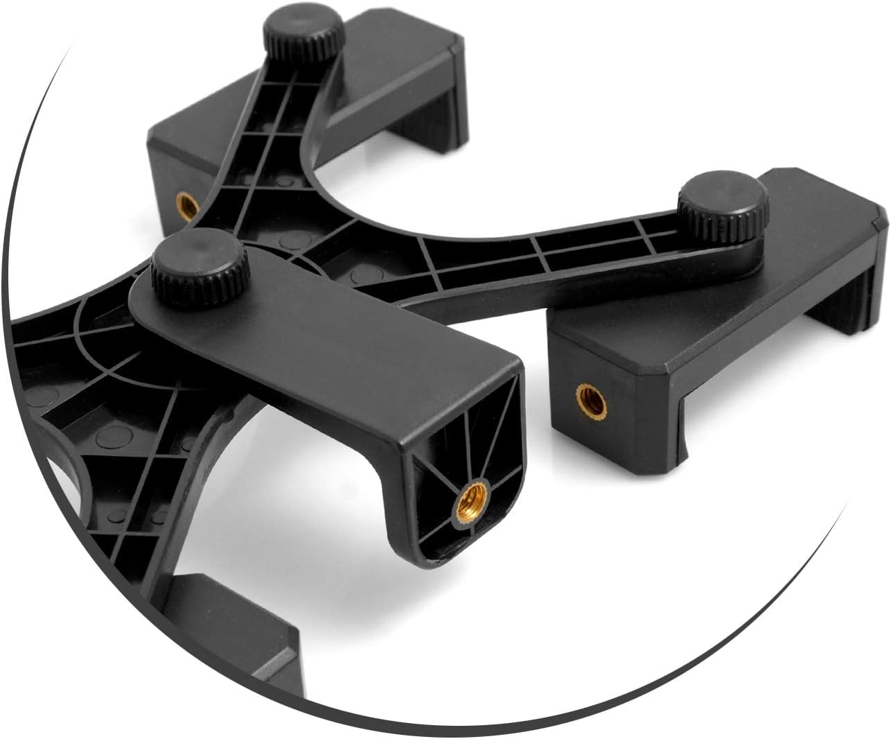 System-S tripod attachment with 1/4 thread holder tripod monopod adapter holder tripod adapter for 4x smartphones from 56 mm - 72 mm continuously adjustable