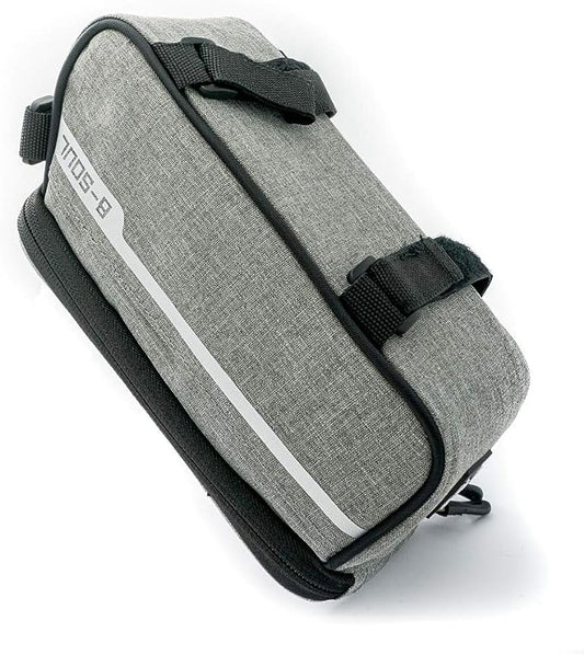 SYSTEM-S bicycle bag holder in grey attachment for smartphone