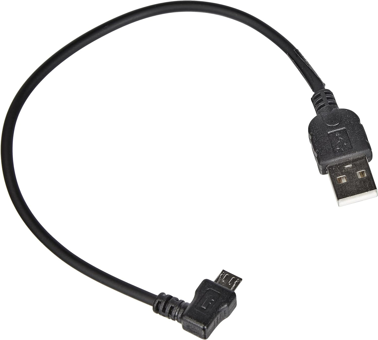 SYSTEM-S Micro USB snúra, vinklaður tengisnúra og hleðslusnúra, 90° hornrétt, 20 cm