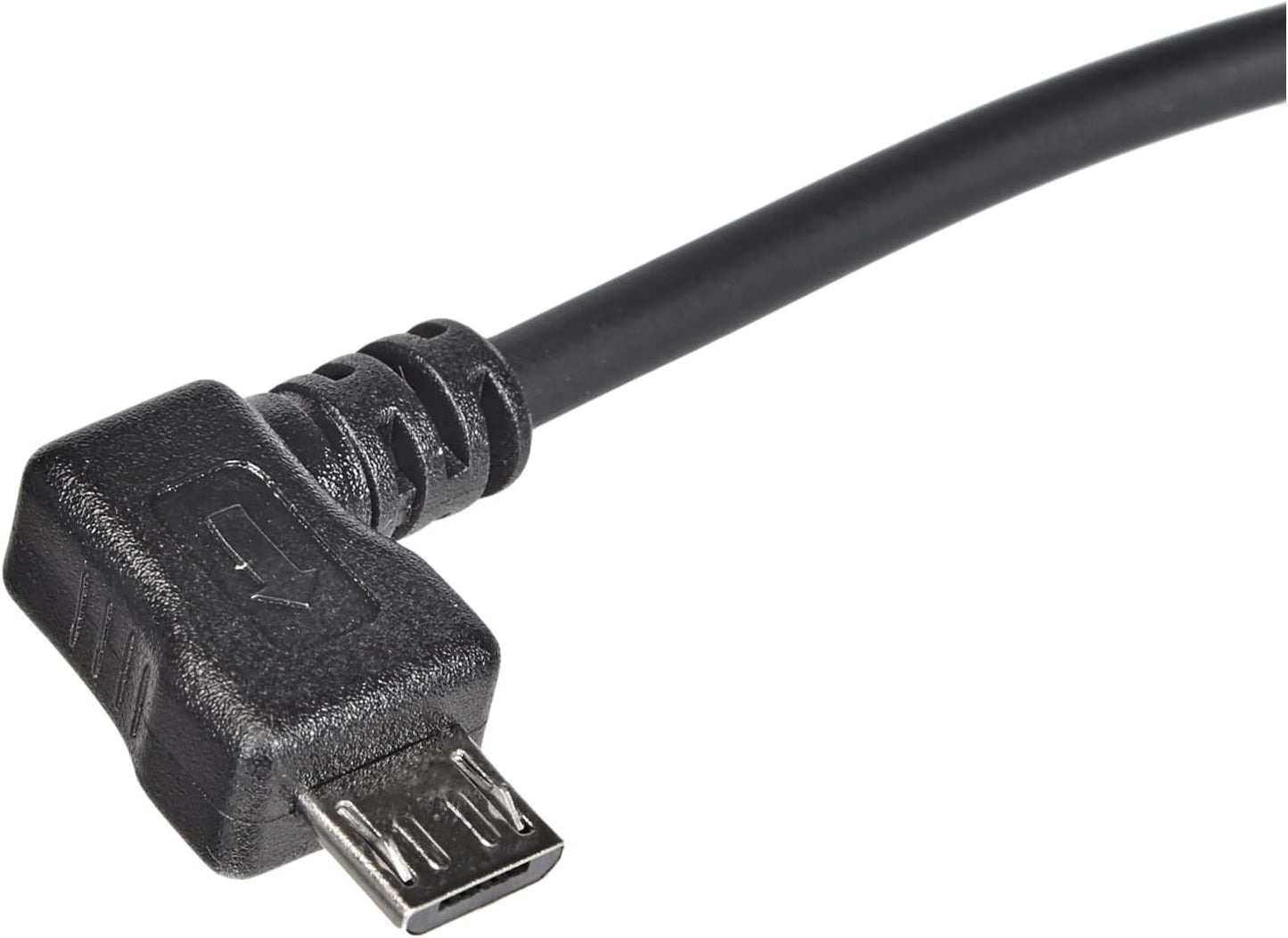 SYSTEM-S Micro USB snúra, vinklaður tengisnúra og hleðslusnúra, 90° hornrétt, 20 cm