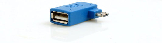 SYSTEM-S USB A tengi í Micro USB tengi 90° til vinstri OTG hýsingarsnúra Tenging fyrir glampadrif með auka Micro USB tengi fyrir snjallsíma og spjaldtölvu