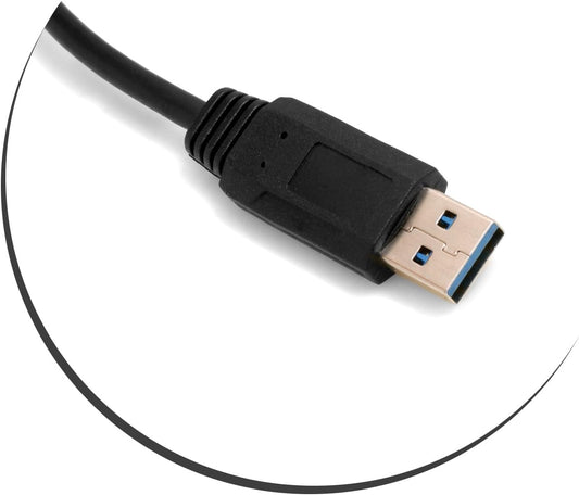 SYSTEM-S USB 3.1 Type C tengi með 90° horni á USB A 3.0 tengisnúra, 30 cm