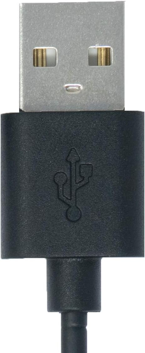 SYSTEM-S USB 2.0 snúra í svörtu hleðslusnúra fyrir Xiaomi Amazfit GTR 2 GTS 2 Pop og Zepp E