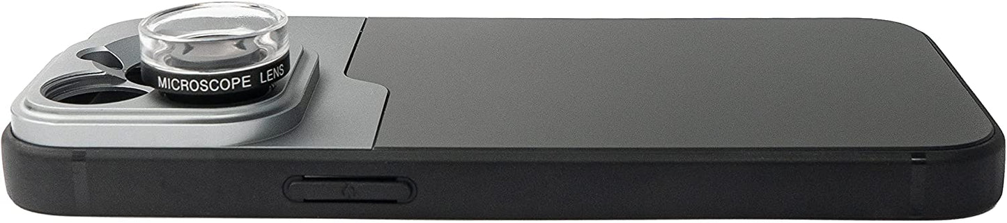 SYSTEM-S Macro linsa 2.8x HD sía með hulstri í svörtu fyrir iPhone 14 Pro
