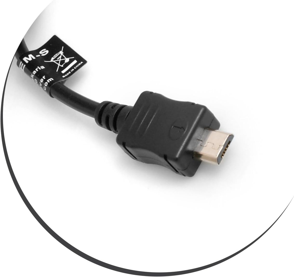 SYSTEM-S Micro USB (karlkyns) í Mini USB (kvenkyns) millistykki gagnasnúra hleðslusnúra framlenging 15 cm