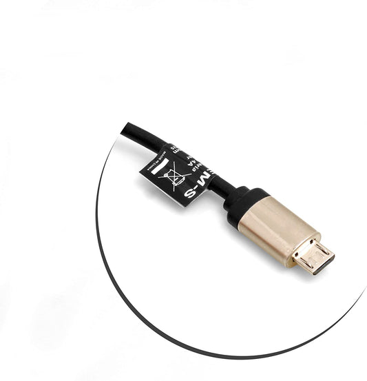 System-S USB snúra 50-100 cm Micro USB (karlkyns) í USB A 2.0 (karlkyns) spíral snúra
