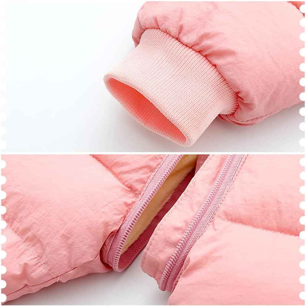 LSERVER Nýfæddur hettupeysa fyrir börn, þykkur snjógalli með flísfóðri fyrir stráka og stelpur, hlýr dúngalli, sæt vetrargalli fyrir börn, svartur, stærð 80 / 9-12 mánuðir